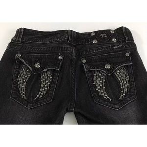 Miss Me Black Skinny Distressed Jeans Womens 30